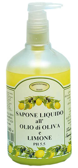 Sapone Liquido all'olio di Oliva e Limone - Flüssigseife mit Zitronenaroma